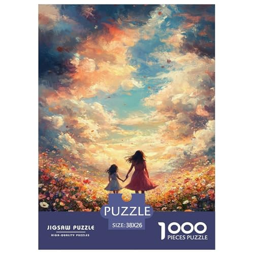 Puzzle Anime-Landschaft Geschicklichkeitsspiel Erwachsene Puzzles Schöne Landschaften Buntes Legespiel Puzzle 1000 Teile Herausforderndes Geschicklichkeitsspiel Für Die Ganze Familie 38x26cm/1000pcs von XKASKDFKE
