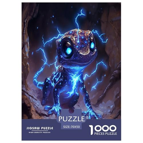 Puzzle Blitzfrosch Klassische Puzzles Lernspiel Herausforderung Spielzeug Tiere Buntes Legespiel 1000-teilige Puzzles Herausforderndes Puzzle Für Erwachsene Kinder 70x50cm/1000pcs von XKASKDFKE