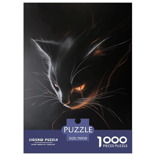 Puzzle Coole Katzen Geschicklichkeitsspiel Erwachsene Puzzles Pet Tieres Buntes Legespiel Puzzle 1000 Teile Herausforderndes Geschicklichkeitsspiel Für Die Ganze Familie 70x50cm/1000pcs von XKASKDFKE