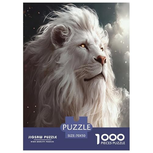 Puzzle Cooler Löwe Geschicklichkeitsspiel Erwachsene Puzzles Tieres Buntes Legespiel Puzzle 1000 Teile Herausforderndes Geschicklichkeitsspiel Für Die Ganze Familie 70x50cm/1000pcs von XKASKDFKE