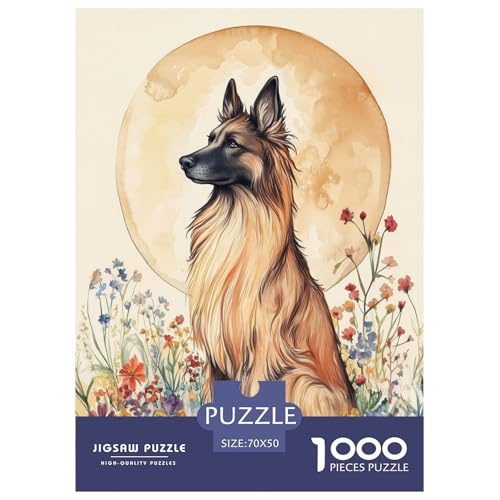 Puzzle Deutscher Schäferhund Geschicklichkeitsspiel Erwachsene Puzzles Tieres Buntes Legespiel Puzzle 1000 Teile Herausforderndes Geschicklichkeitsspiel Für Die Ganze Familie 70x50cm/1000pcs von XKASKDFKE