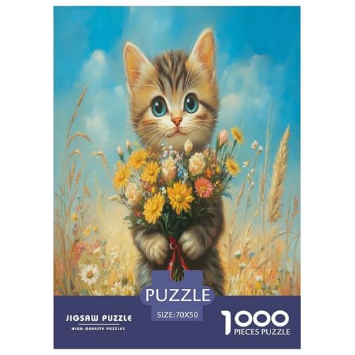 Puzzle Farbenfrohes Blume mit Katze Puzzle Farbenfrohes Legespiel Erwachsene Puzzles Pet Tieres Buntes Legespiel 1000-teilige Puzzles Impossible Puzzle Für Erwachsene 70x50cm/1000pcs Puzzle Farbenfrohes Blume mit Katze Puzzle Farbenfrohes Legespiel Erwachsene Puzzles Pet Tieres Buntes Legespiel 1000-teilige Puzzles Impossible Puzzle Für Erwachsene 70x50cm/1000pcs von XKASKDFKE