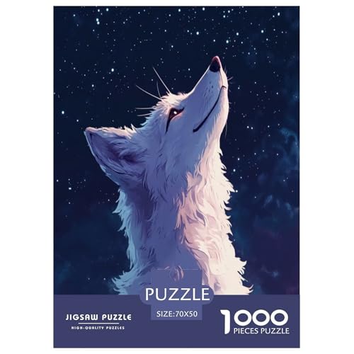 Puzzle Farbenfrohes Cooler Fuchs Geschicklichkeitsspiel Erwachsene Puzzles Tiere Puzzle 1000 Teile Impossible Puzzle Für Erwachsene Kinder 70x50cm/1000pcs von XKASKDFKE