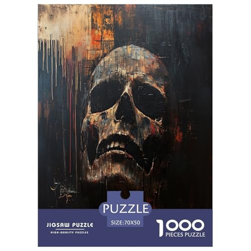 Puzzle Farbenfrohes Creative Skelette Geschicklichkeitsspiel Erwachsene Puzzles Skelette Buntes Legespiel 1000-teilige Puzzles Impossible Puzzle Für Erwachsene Und Kinder 70x50cm/1000pcs von XKASKDFKE