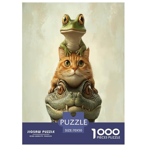 Puzzle Farbenfrohes Krokodil-Katzenfrosch Geschicklichkeitsspiel Lernspiel Herausforderung Spielzeug Tiere Buntes Legespiel 1000 Teile Erwachsenen Puzzle Für Erwachsene 70x50cm/1000pcs Puzzle Farbenfrohes Krokodil-Katzenfrosch Geschicklichkeitsspiel Lernspiel Herausforderung Spielzeug Tiere Buntes Legespiel 1000 Teile Erwachsenen Puzzle Für Erwachsene 70x50cm/1000pcs von XKASKDFKE
