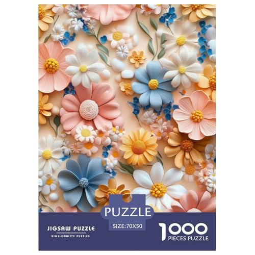 Puzzle Farbenfrohes Schöne Blume Geschicklichkeitsspiel Erwachsene Puzzles Pflanzen Puzzle 1000 Teile Impossible Puzzle Für Erwachsene Kinder 70x50cm/1000pcs von XKASKDFKE