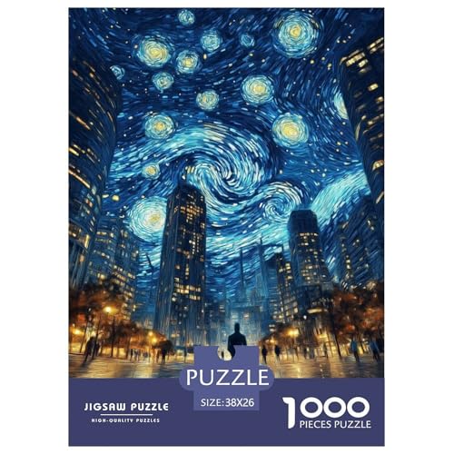 Puzzle Farbenfrohes Sternenhimmel Geschicklichkeitsspiel Erwachsene Puzzles Universum Buntes Legespiel 1000-teilige Puzzles Impossible Puzzle Für Erwachsene Und Kinder 38x26cm/1000pcs von XKASKDFKE