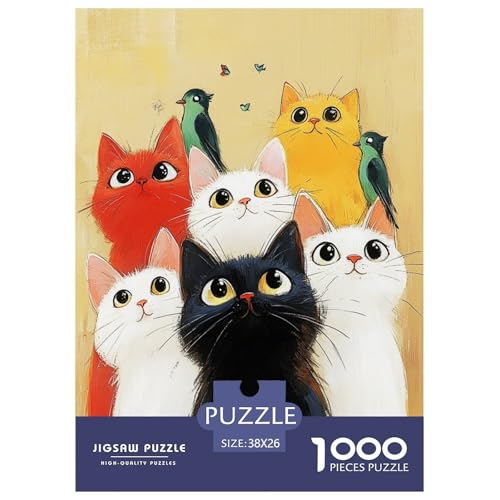 Puzzle Farbenfrohes Süße Katze Geschicklichkeitsspiel Lernspiel Herausforderung Spielzeug Tiere Buntes Legespiel 1000 Teile Erwachsenen Puzzle Für Erwachsene 38x26cm/1000pcs Puzzle Farbenfrohes Süße Katze Geschicklichkeitsspiel Lernspiel Herausforderung Spielzeug Tiere Buntes Legespiel 1000 Teile Erwachsenen Puzzle Für Erwachsene 38x26cm/1000pcs von XKASKDFKE