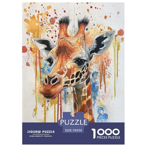 Puzzle Kunst-Giraffe Klassische Puzzles Lernspiel Herausforderung Spielzeug Tiere Puzzle-Geschenk 1000-teilige Puzzles Erwachsenen Puzzle Für Erwachsene Und Kinder 70x50cm/1000pcs Puzzle Kunst-Giraffe Klassische Puzzles Lernspiel Herausforderung Spielzeug Tiere Puzzle-Geschenk 1000-teilige Puzzles Erwachsenen Puzzle Für Erwachsene Und Kinder 70x50cm/1000pcs von XKASKDFKE