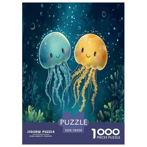 Puzzle Süße Qualle Geschicklichkeitsspiel Lernspiel Herausforderung Spielzeug Tiere 1000 Teile Herausforderndes Puzzle Für Erwachsene Und Kinder 70x50cm/1000pcs Puzzle Süße Qualle Geschicklichkeitsspiel Lernspiel Herausforderung Spielzeug Tiere 1000 Teile Herausforderndes Puzzle Für Erwachsene Und Kinder 70x50cm/1000pcs von XKASKDFKE