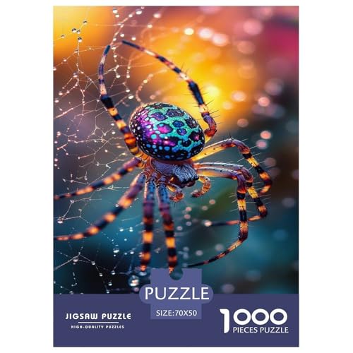 Puzzles Bunte Spinne Geschicklichkeitsspiel Home Dekoration Puzzle Tiere 1000 Teile Erwachsenen Puzzle Für Erwachsene Und Kinder 70x50cm/1000pcs von XKASKDFKE