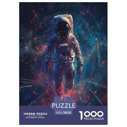 Puzzles Kunst-Astronaut Geschicklichkeitsspiel Erwachsene Puzzles Raumanzüge 1000 Teile Puzzle Geburtstagsgeschenk Für Erwachsene Für Erwachsene Und Kinder 38x26cm/1000pcs von XKASKDFKE