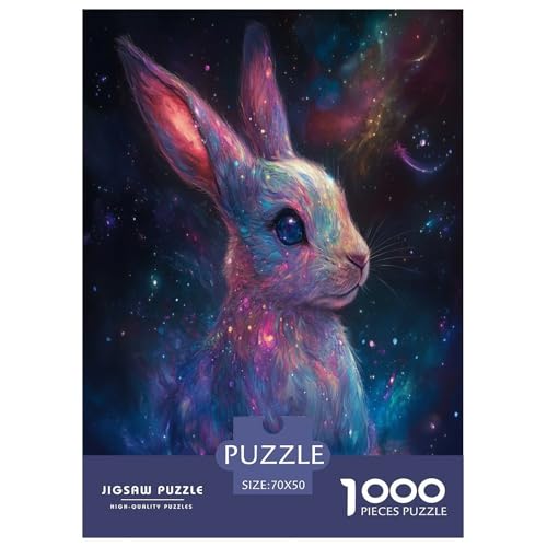 Puzzles Kunst-Hase Geschicklichkeitsspiel Home Dekoration Puzzle Tiere 1000 Teile Erwachsenen Puzzle Für Erwachsene Und Kinder 70x50cm/1000pcs von XKASKDFKE