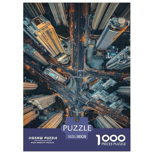Puzzles Moderne Stadt Geschicklichkeitsspiel Home Dekoration Puzzle Schöne Stadt 1000 Teile Erwachsenen Puzzle Für Erwachsene Und Kinder 38x26cm/1000pcs von XKASKDFKE