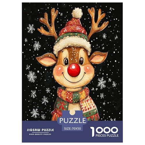 Puzzles Rentier Geschicklichkeitsspiel Erwachsene Puzzles Tiere 1000 Teile Puzzle Geburtstagsgeschenk Für Erwachsene Für Erwachsene Und Kinder 70x50cm/1000pcs von XKASKDFKE