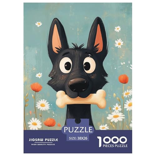 Puzzles Süßer Hund Geschicklichkeitsspiel Erwachsene Puzzles Tiere 1000 Teile Puzzle Geburtstagsgeschenk Für Erwachsene Für Erwachsene Und Kinder 38x26cm/1000pcs von XKASKDFKE