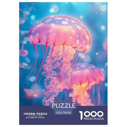 Rosa Qualle 1000 Teile Marine Tieres Erwachsene Puzzles Family Challenging Games Wohnkultur Lernspiel Geburtstag Entspannung Und Intelligenz 70x50cm/1000pcs von XKASKDFKE