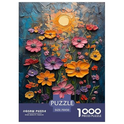 Schöne Blume 1000 Teile Pflanzen Für Erwachsene Puzzles Lernspiel Wohnkultur Geburtstag Family Challenging Games Stress Relief Toy 70x50cm/1000pcs von XKASKDFKE