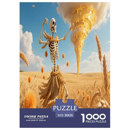Skelette Man Puzzle 1000 Teile Skelette Erwachsene Geschicklichkeitsspiel Für Die Ganze Familie Wohnkultur Lernspiel Geburtstag Stress Relief 38x26cm/1000pcs von XKASKDFKE