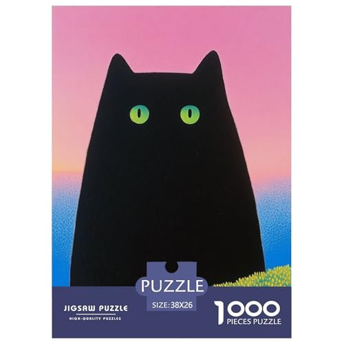 Süße Katze 1000 Teile Tiere Puzzle Für Erwachsene Wohnkultur Lernspiel Geburtstag Family Challenging Games Stress Relief 38x26cm/1000pcs von XKASKDFKE