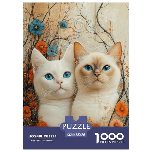 Süße Katze Erwachsene 1000 Teile Tiere Puzzle Lernspiel Family Challenging Games Geburtstag Moderne Wohnkultur Stress Relief Toy 38x26cm/1000pcs Süße Katze Erwachsene 1000 Teile Tiere Puzzle Lernspiel Family Challenging Games Geburtstag Moderne Wohnkultur Stress Relief Toy 38x26cm/1000pcs von XKASKDFKE