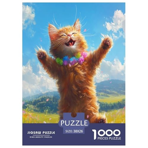 Süße Katze Erwachsene 1000 Teile Tiere Puzzles Lernspiel Wohnkultur Geburtstag Family Challenging Games Entspannung Und Intelligenz 38x26cm/1000pcs Süße Katze Erwachsene 1000 Teile Tiere Puzzles Lernspiel Wohnkultur Geburtstag Family Challenging Games Entspannung Und Intelligenz 38x26cm/1000pcs von XKASKDFKE