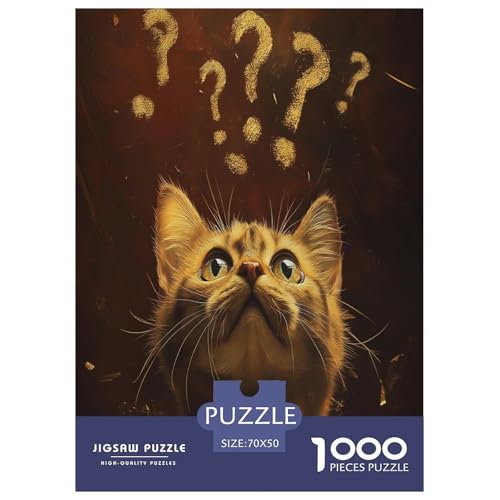 Süße Katze Puzzles 1000 Teile Tiere Für Erwachsene Geburtstag Family Challenging Games Lernspiel Moderne Wohnkultur Stress Relief 70x50cm/1000pcs Süße Katze Puzzles 1000 Teile Tiere Für Erwachsene Geburtstag Family Challenging Games Lernspiel Moderne Wohnkultur Stress Relief 70x50cm/1000pcs von XKASKDFKE