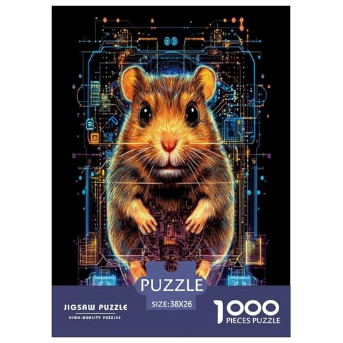 Süße Maus Erwachsene Puzzles 1000 Teile Tiere Geschicklichkeitsspiel Für Die Ganze Familie Lernspiel Wohnkultur Geburtstag Stress Relief 38x26cm/1000pcs von XKASKDFKE