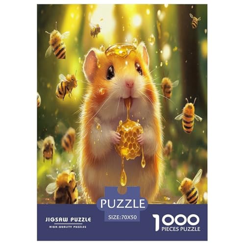 Süße Maus Puzzle 1000 Teile Tiere Erwachsene Geschicklichkeitsspiel Für Die Ganze Familie Wohnkultur Lernspiel Geburtstag Stress Relief 70x50cm/1000pcs von XKASKDFKE