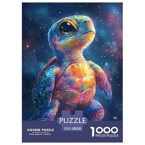 Süße Schildkröte 1000 Teile Tiere Puzzle Für Erwachsene Geburtstag Lernspiel Family Challenging Games Wohnkultur Stress Relief 38x26cm/1000pcs von XKASKDFKE