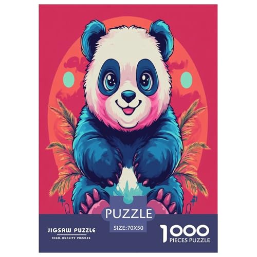 Süßer Bär Erwachsene Puzzles 1000 Teile Tiere Geschicklichkeitsspiel Für Die Ganze Familie Lernspiel Wohnkultur Geburtstag Stress Relief 70x50cm/1000pcs von XKASKDFKE