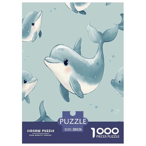 Süßer Delphin Puzzle 1000 Teile Tiere Erwachsene Geschicklichkeitsspiel Für Die Ganze Familie Wohnkultur Lernspiel Geburtstag Stress Relief 38x26cm/1000pcs Süßer Delphin Puzzle 1000 Teile Tiere Erwachsene Geschicklichkeitsspiel Für Die Ganze Familie Wohnkultur Lernspiel Geburtstag Stress Relief 38x26cm/1000pcs von XKASKDFKE