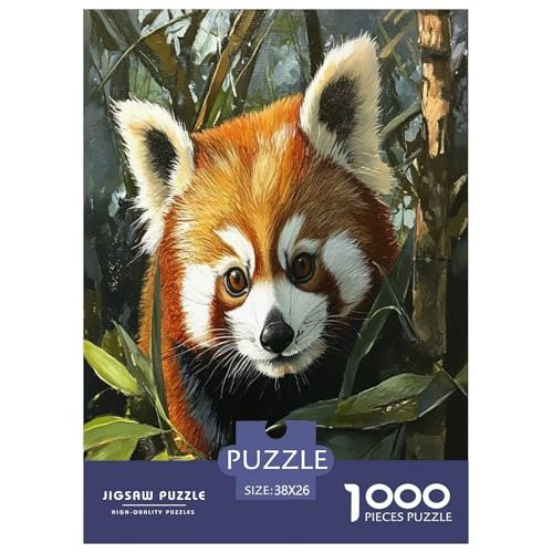 Süßer Panda Erwachsene Puzzles 1000 Teile Tiere Geschicklichkeitsspiel Für Die Ganze Familie Lernspiel Wohnkultur Geburtstag Stress Relief 38x26cm/1000pcs von XKASKDFKE