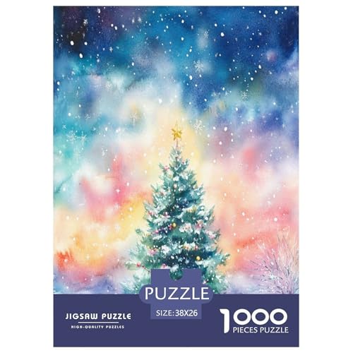 Weihnachtsbaum Erwachsene 1000 Teile Puzzles Lernspiel Wohnkultur Geburtstag Family Challenging Games Entspannung Und Intelligenz 38x26cm/1000pcs von XKASKDFKE