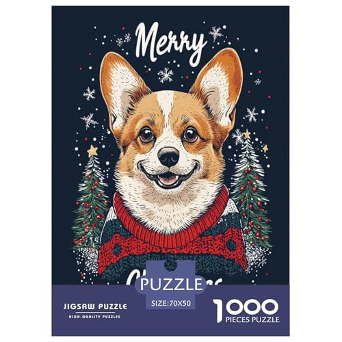 Weihnachtshund Erwachsene Puzzle 1000 Teile Tieres Wohnkultur Family Challenging Games Educational Game Geburtstag Stress Relief Toy 70x50cm/1000pcs Weihnachtshund Erwachsene Puzzle 1000 Teile Tieres Wohnkultur Family Challenging Games Educational Game Geburtstag Stress Relief Toy 70x50cm/1000pcs von XKASKDFKE