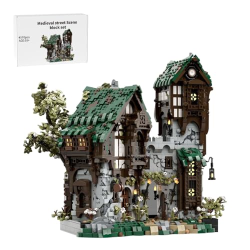 XKlemBauklode Mittelalterliche Straße Torwächter Bauklötze Set, DIY Haus modulare Konstruktion, Desktop-Display, sammelbare mittelalterliche Architektur Modell für Erwachsene, MOC-211440, 4570 PCS von XKlemBauklode