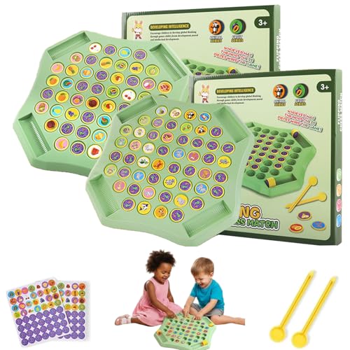Flip Chess Memory Game, Animal Flip Matching Chess Board – Perfect Matching Game for Family Nights, Boosts Cognitive Skills in Kids, Ideal ​Memory Tool for Kids & Adults (Animal+Fruit) von XKrmp