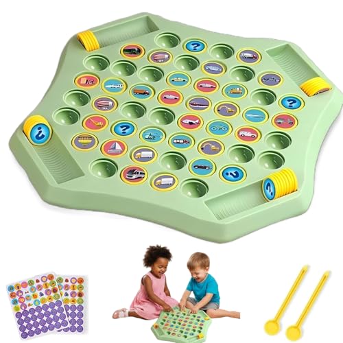 Flip Chess Memory Game, Animal Flip Matching Chess Board – Perfect Matching Game for Family Nights, Boosts Cognitive Skills in Kids, Ideal ​Memory Tool for Kids & Adults (Transportation) von XKrmp