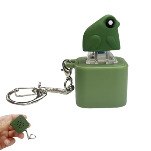 Rechargeable ​​Croaking Frog Keychain​​ Toy​​ - Keyboard Clicker Frog Fidget Toys, Colorful Lights & Satisfying Click Sounds, Fun & Portable Toy (#1) von XKrmp
