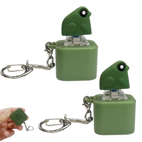 Rechargeable ​​Croaking Frog Keychain​​ Toy​​ - Keyboard Clicker Frog Fidget Toys, Colorful Lights & Satisfying Click Sounds, Fun & Portable Toy (#3) von XKrmp
