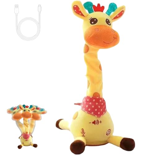 XKrmp Electronic Giraffe Playmate - Voice Mimicry + Energetic Dance with Light Effects, Interactive Speech Toy for Creative Fun with Rechargeable Battery Plush XKrmp Electronic Giraffe Playmate - Voice Mimicry + Energetic Dance with Light Effects, Interactive Speech Toy for Creative Fun with Rechargeable Battery Plush von XKrmp