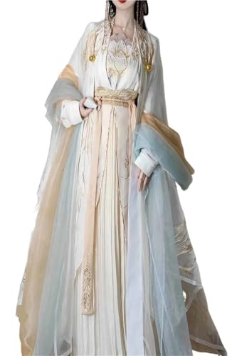 XLGBDDZ Frauen altes chinesisches traditionelles Hanfu Tang-Dynastie-Stickereikleid Cosplay-Kostümset for Party(M) von XLGBDDZ