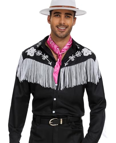 XLJLKJDS Ken Kostüm Erwachsene Cowboy Kostüme Ken Hemd für Männer Paare Western Fransen Hemd Fancy Dress Up Halloween Cosplay XLJLKJDS Ken Kostüm Erwachsene Cowboy Kostüme Ken Hemd für Männer Paare Western Fransen Hemd Fancy Dress Up Halloween Cosplay von XLJLKJDS