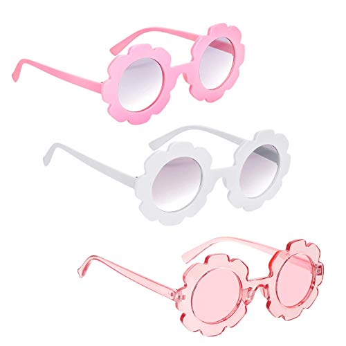 XLKJ 3 Stück Vintage Kinder Sonnenbrille, Mädchen Sonnenbrille Runde Blume XLKJ 3 Stück Vintage Kinder Sonnenbrille, Mädchen Sonnenbrille Runde Blume von XLKJ
