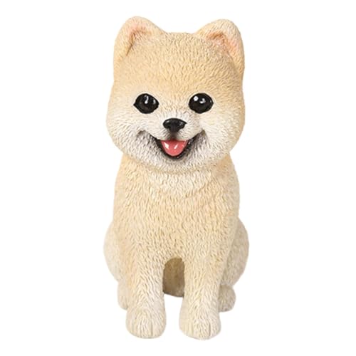 XLWLLNJ Tragbare Hundefigur Zur Autodekoration Und Heimdekoration, Aprikose von XLWLLNJ