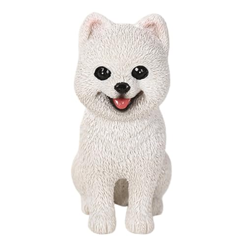 XLWLLNJ Tragbare Hundefigur Zur Autodekoration Und Heimdekoration, Weiß von XLWLLNJ