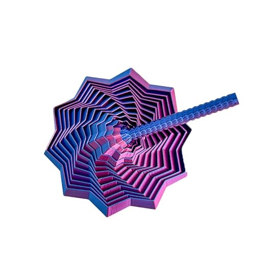 3D Printed Expanded Sensory Fidget Star, More Color, 2025New Star Shaped Fidget Toys for Office Desktop Decompression Toys Stress Relief Whirling Spiral (F,Medium) von XLWXDD