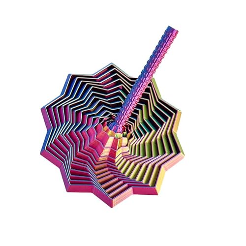 3D Printed Expanded Sensory Fidget Star, More Color, 2025New Star Shaped Fidget Toys for Office Desktop Decompression Toys Stress Relief Whirling Spiral (I,Trumpet) von XLWXDD