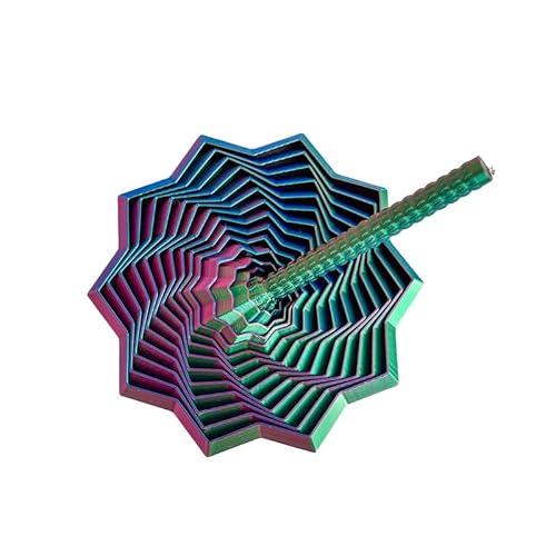3D Printed Expanded Sensory Fidget Star, More Color, 2025New Star Shaped Fidget Toys for Office Desktop Decompression Toys Stress Relief Whirling Spiral (J,Medium) von XLWXDD