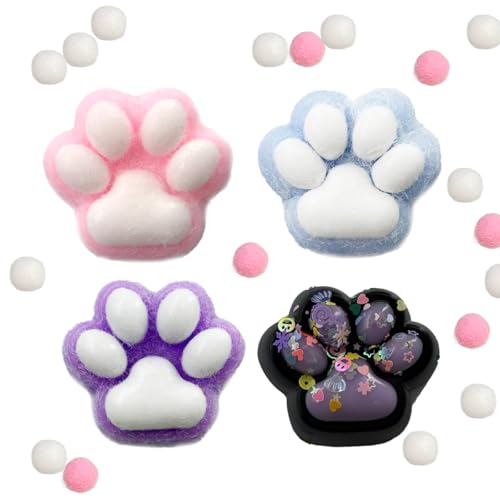 4 Stück Squishy Spielzeug Katzenpfoten, Stress Relief Toy, Squishy Cat Paw Set, Soft Squeeze Toys, Montessori Sensorisches Quetschspielzeug für Kinder Erwachsene 4 Stück Squishy Spielzeug Katzenpfoten, Stress Relief Toy, Squishy Cat Paw Set, Soft Squeeze Toys, Montessori Sensorisches Quetschspielzeug für Kinder Erwachsene von XLZJYIJ